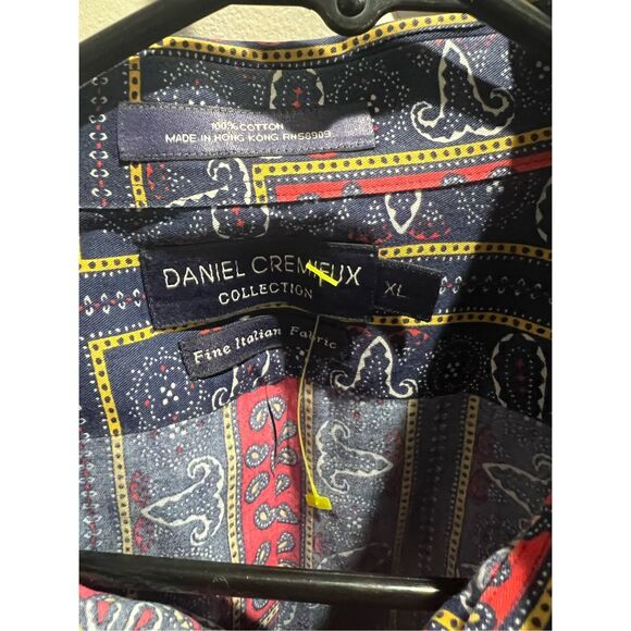 Daniel Cremieux XL Shirt Made in Hong Kong Paisley Bandana Fine Cotton - Picture 4 of 9